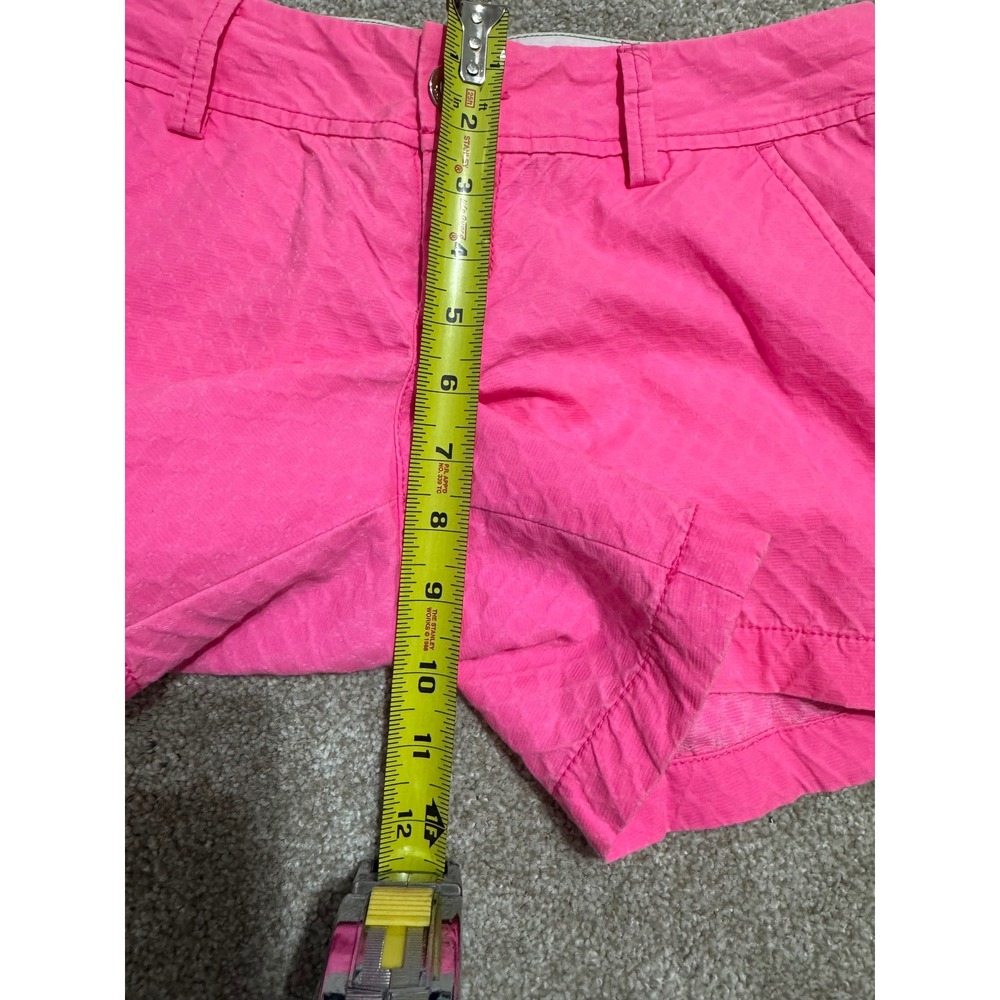 Lilly Pulitzer The Callahan Short Neon Pink Textured Jacquard Size 0 Womens - Picture 9 of 10
